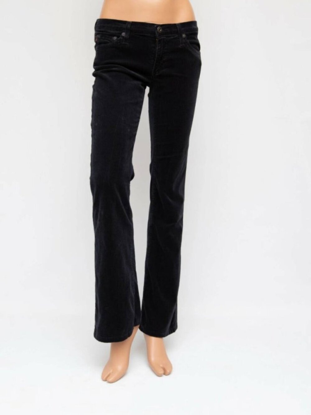 Women’s AG Black Angel Low Rise Corduroy Bootcut Pants. Sz 25